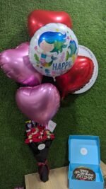 ballons with bouquet