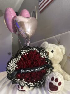 “Soft expressions of care and affection, this teddy bear 6 feed paired with a beautifully arranged flower bouquet creates a perfect balance of warmth and elegance. Together, they symbolize love, comfort, and thoughtful gifting, making them an ideal choice for expressing heartfelt emotions on any special occasion